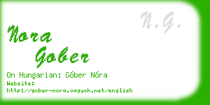 nora gober business card