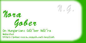 nora gober business card